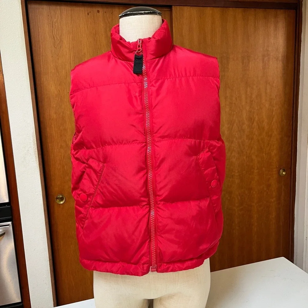 Vintage Eddie Bauer Womens Red Goose Down Puffer Vest‎ Quilted Sz Small WPL 9647